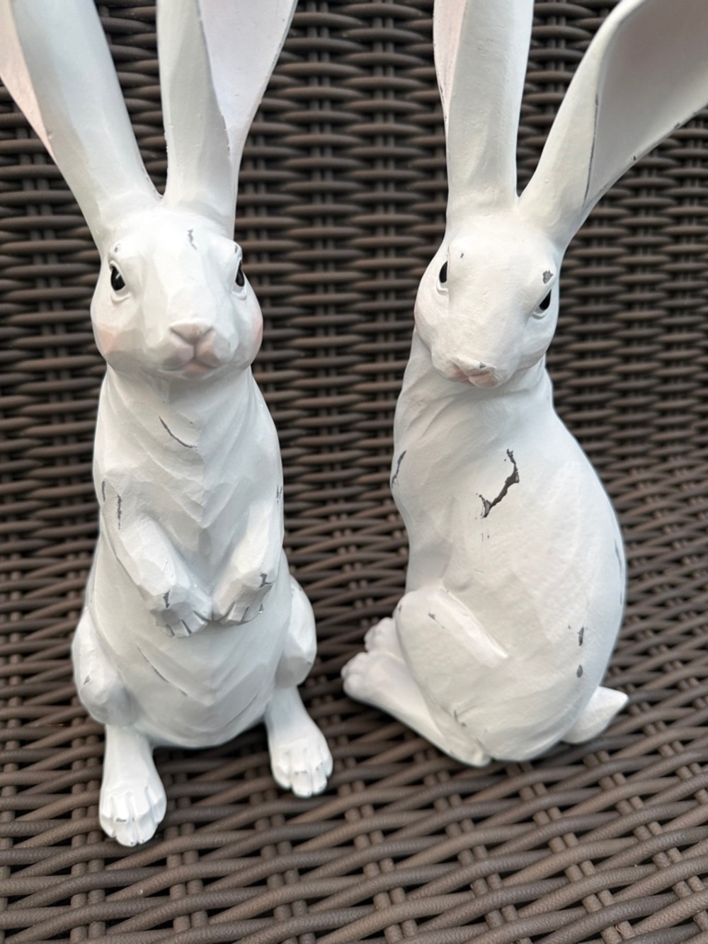 White Decorative Rabbit Figurines - Set of 2 - NWT - Picture 7 of 16